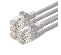 1aTTack - Cable de red UTP con conectores RJ45 (cat. 5, 5 unidades), blanco - 2metros