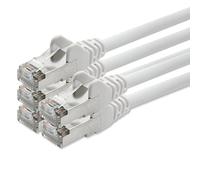 1aTTack - Cable SFTP con conectores RJ45 (cat. 5, 5m, 5 unidades), color blanco