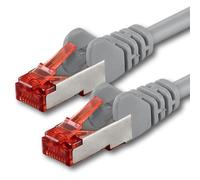 1aTTack - Cable SFTP PIMF con conectores RJ45 (cat. 6, doble apantallamiento, 10m), color gris