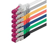 1aTTack.de 0,15 m - 7 colores - 7 unidades - Cable de red CAT6a (10 Gb/s) Cable LAN S-FTP CAT 6a - Certificado GHMT PIMF 500 MHz Cat5 Cat5e Cat6 Cat6a Cat7 para conmutador, enrutador, módem, internet