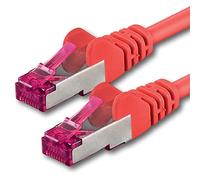 1aTTack.de 0,15 m - rojo - 1 pieza - Cable de red CAT6a (10 Gb/s) Cable LAN S-FTP CAT 6a - Certificado GHMT PIMF 500 MHz Cat5 Cat5e Cat6 Cat6a Cat7 para conmutador, enrutador, módem, internet