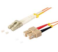 1aTTack.de 1 cable de fibra OM2 DX DUPLEX de 10 m LC/UPC - SC/UPC MM MULTIMODE - 50/125 µm LSZH naranja