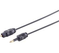 1aTTack.de 1 cable de fibra óptica de 2,2 mm, Toslink-St./3,5 mm Opti-St. 3,0 m Toslink dorado