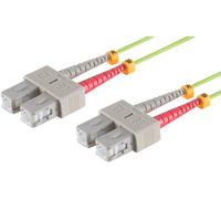 1aTTack.de 1 cable de fibra óptica OM5 DX DUPLEX de 20 m SC/UPC - SC/UPC MM MULTIMODE - 50/125 µm LSZH verde lima