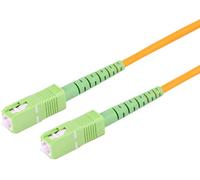 1aTTack.de 1 cable de fibra óptica OS2 SX SIMPLEX de 0,5 m G.652.D SC/APC - SC/APC SM Singlemode - 9/125 µm LSZH amarillo