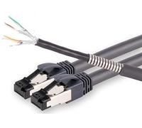 1aTTack.de - 1 cable de red Cat6a de 7,5 m FLEX ARMOR con refuerzo de acero inoxidable, extremadamente robusto y flexible, resistente a los golpes, adecuado para tecnología de cámara, iluminación de