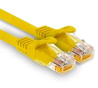 1aTTack.de - 1 cable de red Cat7 de 15 m, Cat.7 Ethernet, LAN y Cat 7 para una máxima velocidad de Internet y conecta todos los dispositivos con conector RJ 45 amarillo