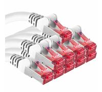 1aTTack.de 1 m - 10 unidades - Cable LAN Ethernet Cat6 RJ45 - Blanco - Cable de red de alta velocidad para transmisión, juegos, TV y ordenador - Estable y duradero - Perfecto para redes domésticas y