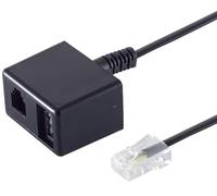 1aTTack.de 1 x 0,15 m - Conector occidental 8/4 a conector TAE N + acoplamiento occidental 6/4