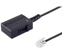 1aTTack.de 1 x 0,2 m - Western Stecker 6/4 auf TAE N Buchse Telefonadapter Kabel Gecrimpte Stecker Niquelte & Golddete Kontakte