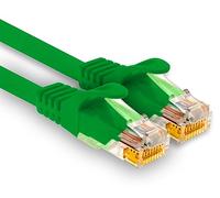 1aTTack.de - 1 X 0,5 m de cable de red Cat7, Cat.7 Ethernet, cable LAN y cable de patch Cat 7 para máxima velocidad de Internet & conecta todos los dispositivos con conector RJ 45 Verde
