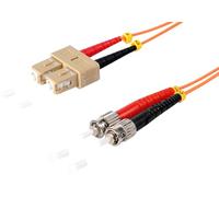 1aTTack.de 1 x 1 m OM2 LWL DX DUPLEX Cable de conexión SC/UPC - ST/UPC MM MULTIMODE - 50/125 µm LSZH naranja