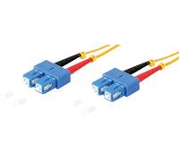 1aTTack.de 1 x 15 m OS1 / OS2 LWL DX DUPLEX Cable de conexión SC/UPC - SC/UPC SM Singlemode - 9/125 µm LSZH amarillo