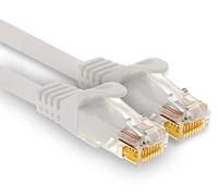 1aTTack.de - 1 X 25m cable de red Cat7, Cat.7 Ethernet, LAN y cable de conexión Cat 7 para velocidad máxima de Internet y conecta todos los dispositivos con puerto RJ 45 blanco