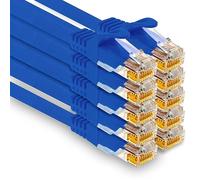 1aTTack.de - 10 cables de red Cat7 de 1,0 m, Cat.7 Ethernet, LAN y Cat 7 para una máxima velocidad de Internet y conecta todos los dispositivos con conector RJ 45 azul
