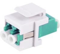 1aTTack.de 10 conectores de fibra óptica Keystone OM3 (UPC o PC) LC dúplex hembra a LC dúplex hembra multimodo aqua