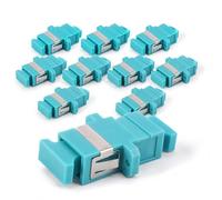 1aTTack.de 10 conectores de fibra óptica Keystone OM3 (UPC o PC) SC-Simplex hembra a SC-Simplex hembra multimodo aqua