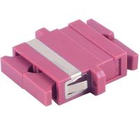 1aTTack.de 10 conectores Keystone de fibra óptica OM4 (UPC o PC) SC Duplex hembra a SC Duplex hembra, multimodo, color morado