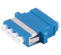 1aTTack.de 10 conectores Keystone de fibra óptica OS1 / OS2 (UPC o PC) LC Quad hembra a LC Quad hembra monomodo azul