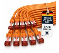1aTTack.de 10x 2m Cable de red SFTP PIMF Cat6 RJ45 naranja