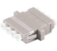 1aTTack.de 10x conectores keystone de fibra óptica OM1 u OM2 (UPC o PC) LC-Quad hembra a LC-Quad hembra multimodo beige