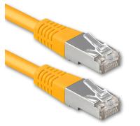 1aTTack.de® 15m - amarillo - 1 Pieza - CAT6 CAT 6 Ethernet LAN cable de red 1000 Mbit/s CAT6 Doble blindado PIMF 250MHz libre de halógenos compatible con CAT5e CAT6a CAT7 CAT8