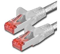1aTTack.de 1x 0,25m Cable de red SFTP PIMF Cat6 RJ45 transparente