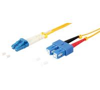 1aTTack.de 1x 10m OS1 / OS2 cable de fibra óptica DX DUPLEX LC/UPC - SC/UPC SM MONOMODALE - 9/125 µm LSZH amarillo