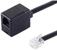 1aTTack.de 1x 15m - Cable alargador telefónico con conector Western 6/6 a conector Western 6/6 TAE-N Contactos niquelados engarzados