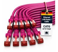1aTTack.de 1x 2m Cable de red SFTP PIMF Cat6 RJ45 magenta
