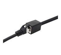 1aTTack.de 1x 5m CAT7 Extensión LAN RJ45 - negro | Adaptador Ethernet, conector Cat6a macho-hembra, SFTP PIMF, LSZH, cobre, 10Gb/s, latiguillo para router, switch, módem y PC