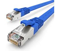 1aTTack.de 1x Cable Ethernet CAT7 plano 10m U/FTP 10 Gbit/s RJ45 Cat6a azul