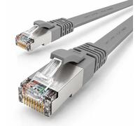 1aTTack.de 1x Cable Ethernet CAT7 plano 10m U/FTP 10 Gbit/s RJ45 Cat6a gris