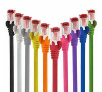 1aTTack.de 2 m - 10 unidades - Cable LAN Ethernet Cat6 RJ45-10 Colores - Cable de red de alta velocidad para streaming, juegos, TV y ordenador - Estable y duradero - Perfecto para redes domésticas y
