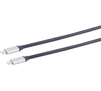 1aTTack.de 3 cables de conexión USB-C de 1 m 2.0 1 m, contactos chapados en oro, funda textil, color azul