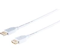 1aTTack.de 3 cables de extensión USB-A, 2.0, dorado, blanco, 5 m. Con este cable USB estándar, puedes extender una conexión USB existente como el mouse de tu PC