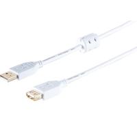 1aTTack.de 3 cables de extensión USB-A, 2.0, ferrita, blanco, 3 m. Con este cable USB estándar, puedes extender una conexión USB existente como el mouse de tu PC