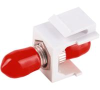 1aTTack.de 3 conectores de fibra óptica Keystone OM1, OM2, OM3, OM4 (UPC o PC) ST-Simplex hembra a conector ST-Simplex hembra multimodo, color rojo