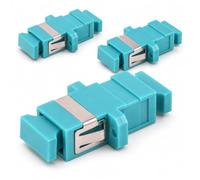 1aTTack.de 3 conectores Keystone de fibra óptica OM3 (UPC o PC) SC-Simplex hembra a SC-Simplex hembra multimodo Aqua