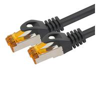 1aTTack.de 368543 Cable de red exterior Cat.6a 15m - negro - Patch cable Cat6a (SFTP PIMF) 10 Gb/s con conector Rj45-1 pieza 15 metros negro