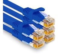 1aTTack.de - 5 cables de red Cat7 de 1,5 m, Ethernet Cat.7, cables de conexión LAN y Cat 7 para máxima velocidad de Internet y conectan todos los dispositivos con conectores RJ45, color azul