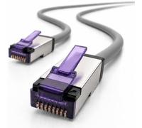 1aTTack.de - 5 m - Cable de red RJ45 CAT6a Superflex Ethernet Gigabit LAN RJ45 CAT6 A cable de conexión 10000 Mbit s SFTP PIMF 500 MHz compatible con CAT6 CAT5 - Gris - 1 pieza