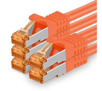 1aTTack.de 5 x 2 m, color naranja - Cable de red Ethernet Cat7 Cat 7 10 GB/s SFTP - RJ45 Ethernet LAN DSL Router Módem