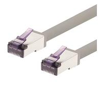 1aTTack.de - 50 m - Cable de red RJ45 CAT6a Superflex Ethernet Gigabit LAN RJ45 CAT6 A cable de conexión 10000 Mbit s SFTP PIMF 500 MHz compatible con CAT6 CAT5 - Gris - 1 pieza
