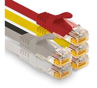 1aTTack.de 5x 0,5m CAT7 Ethernet Cable de red LAN RJ45 - Color 2 | Latiguillo para Internet, router, módem, switch, PC, consola, gaming, hogar