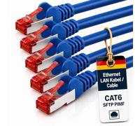 1aTTack.de 5x 1m Cable de red SFTP PIMF Cat6 RJ45 azul