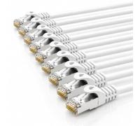 1aTTack.de 5x 1m Cat7 Cable de red S/FTP PIMF LSZH RJ45 Blanco