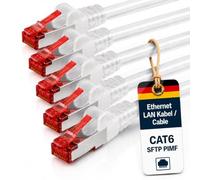 1aTTack.de 5x 2m Cable de red SFTP PIMF Cat6 RJ45 transparente
