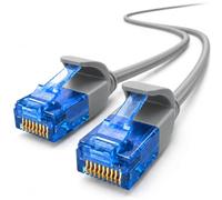 1aTTack.de 659879 Cat6 Cat.6 Cable de red Cat 5m - Cable de conexión delgado (diámetro pequeño - muy flexible) 1000 Mbit/s - 1 pieza - Gris