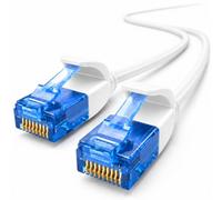1aTTack.de 659930 Cable de red Cat 6, categoría 6, 5 m, cable de conexión, cable delgado (diámetro pequeño, muy flexible), 1000 Mbit/s, 1 unidad, color blanco